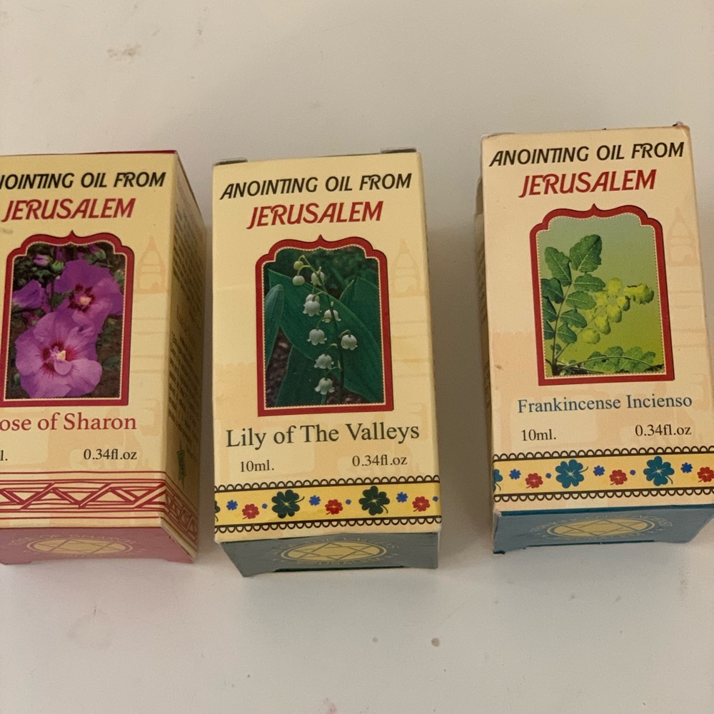 Anointing oil from Jerusalem Israel